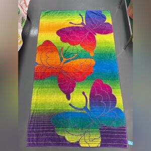 Vintage Rainbow Terrisol Beach Towel